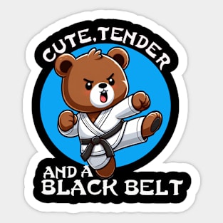 Cute, Tender and Black Belt Sticker